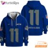 Seattle Seahawks Super Bowl Quest 11 Royal Blue Quarter Zip Waffle Hoodie