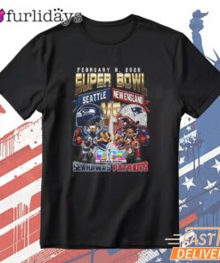 Seattle Seahawks Super Bowl Rivalry Poster Graphic T-Shirt