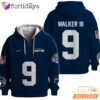 Seattle Seahawks Super Bowl Run 9 Dark Navy Quarter Zip Waffle Hoodie