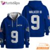 Seattle Seahawks Super Bowl Run 9 Navy Quarter Zip Waffle Hoodie