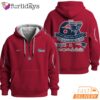 Super Bowl Champions New England Patriots Red Quarter Zip Waffle Hoodie