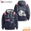 Super Bowl New England Patriots Navy Blue Quarter Zip Waffle Hoodie