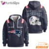 Super Bowl New England Patriots Navy Quarter Zip Waffle Hoodie