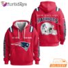 Super Bowl Player New England Patriots Red Quarter Zip Waffle Hoodie
