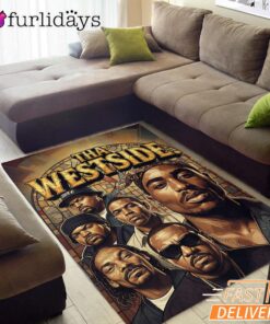 Tha Westside Legends Dark Rectangle Rug