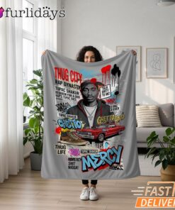 Thug City Lowrider Vintage Blanket