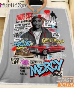Thug City Lowrider Vintage Blanket