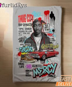 Thug City Lowrider Vintage Blanket