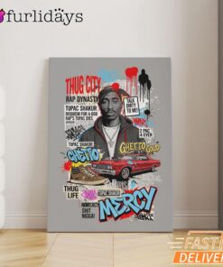 Thug City Lowrider Vintage Canvas, Rap Lengends Poster