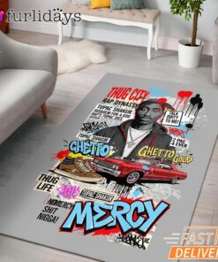 Thug City Lowrider Vintage Rectangle Rug