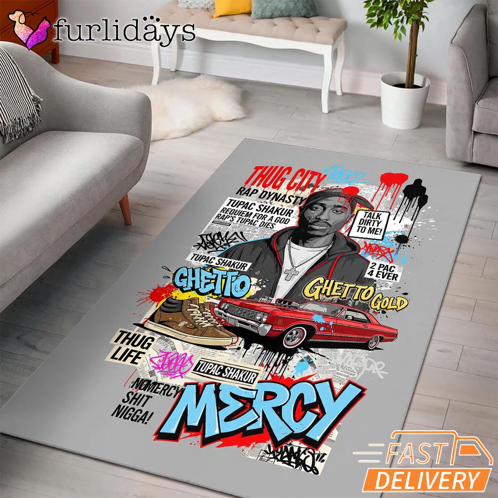 Thug City Lowrider Vintage Rectangle Rug Thug City Lowrider Vintage Rectangle Rug