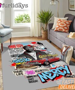 Thug City Lowrider Vintage Rectangle Rug