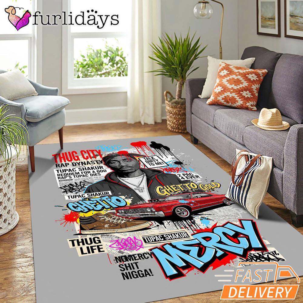 Thug City Lowrider Vintage Rectangle Rug Thug City Lowrider Vintage Rectangle Rug