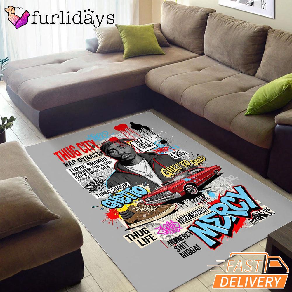 Thug City Lowrider Vintage Rectangle Rug Thug City Lowrider Vintage Rectangle Rug