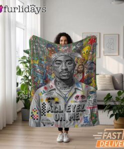 Tupac All Eyes On Me Color Blanket