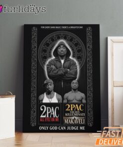 Tupac All Eyes On Me Dark Canvas, Rap Lengends Poster