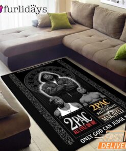 Tupac All Eyes On Me Dark Rectangle Rug