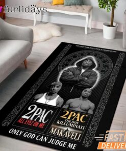 Tupac All Eyes On Me Dark Rectangle Rug