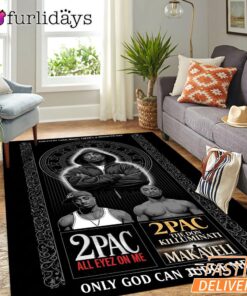 Tupac All Eyes On Me Dark Rectangle Rug