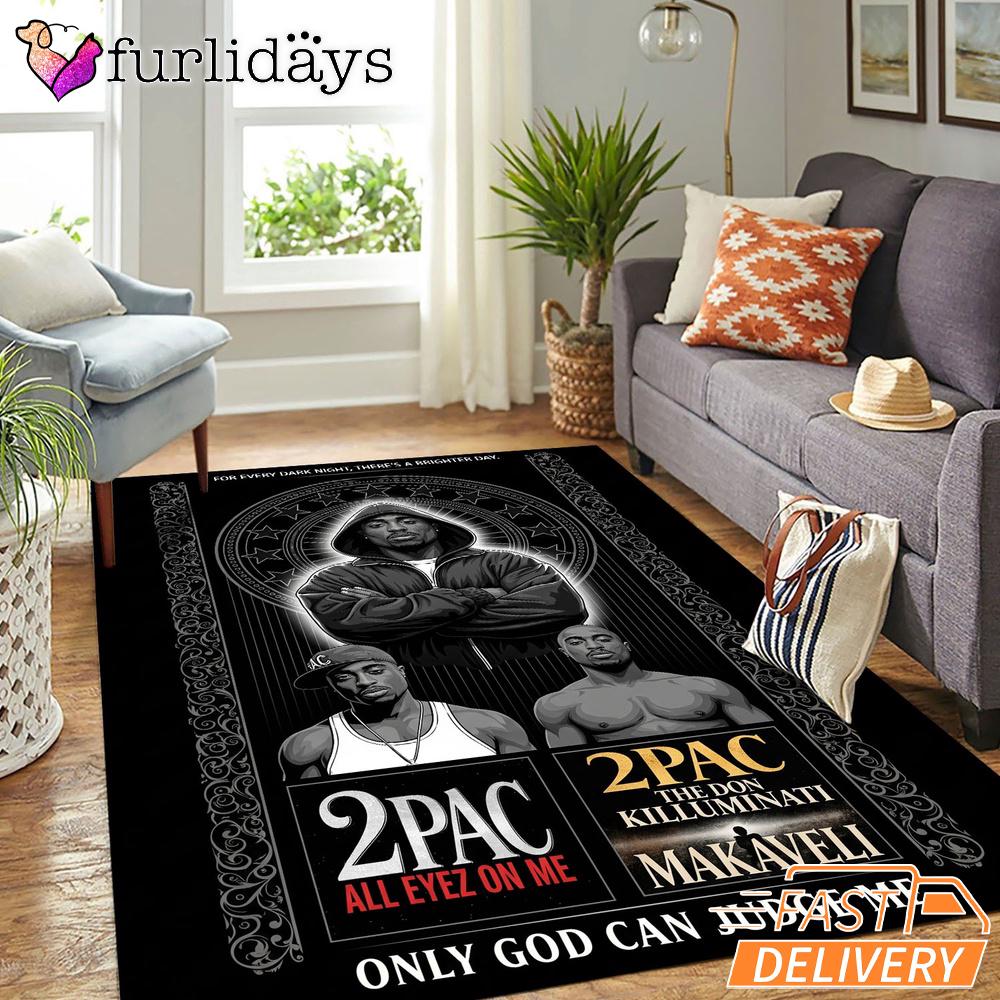 Tupac All Eyes On Me Dark Rectangle Rug Tupac All Eyes On Me Dark Rectangle Rug