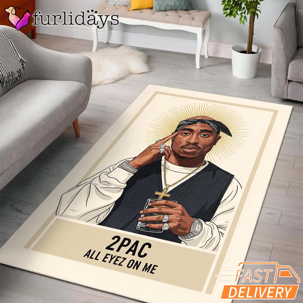 Tupac All Eyes On Me Holy Rectangle Rug Tupac All Eyes On Me Holy Rectangle Rug