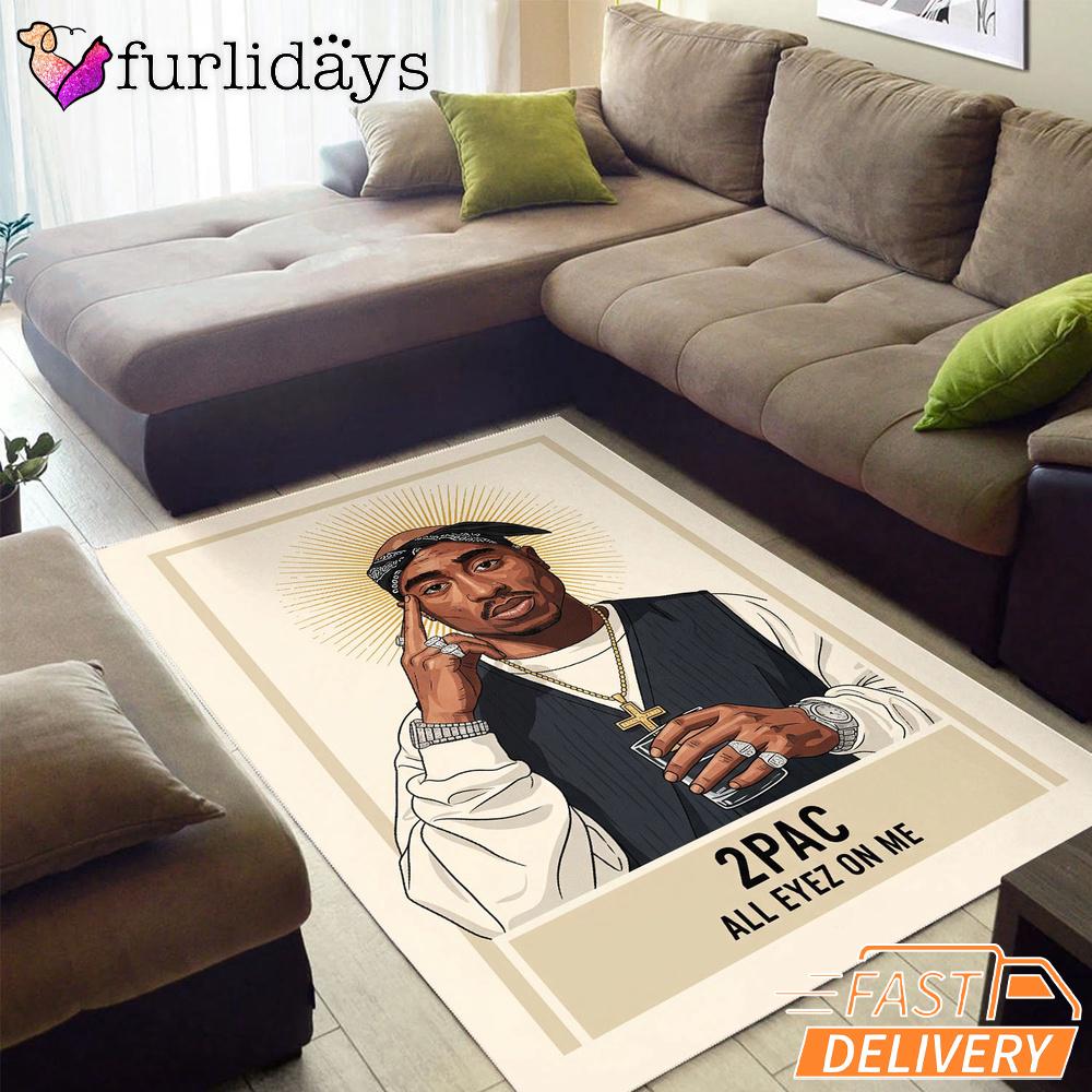 Tupac All Eyes On Me Holy Rectangle Rug Tupac All Eyes On Me Holy Rectangle Rug