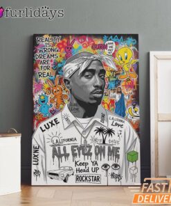 Tupac All Eyes On Me Pop Canvas, Rap Lengends Poster