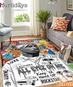 Tupac All Eyes On Me Pop Rectangle Rug