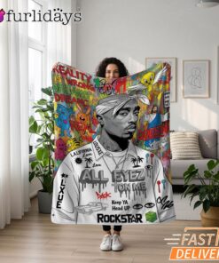 Tupac All Eyes On Me Rockstar Blanket