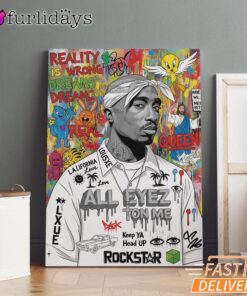 Tupac All Eyes On Me Rockstar Canvas, Rap Lengends Poster