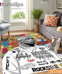 Tupac All Eyes On Me Rockstar Rectangle Rug