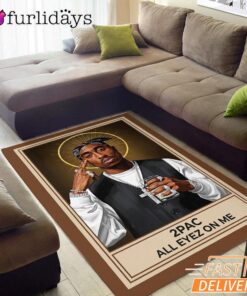 Tupac All Eyes On Me Saint Rectangle Rug