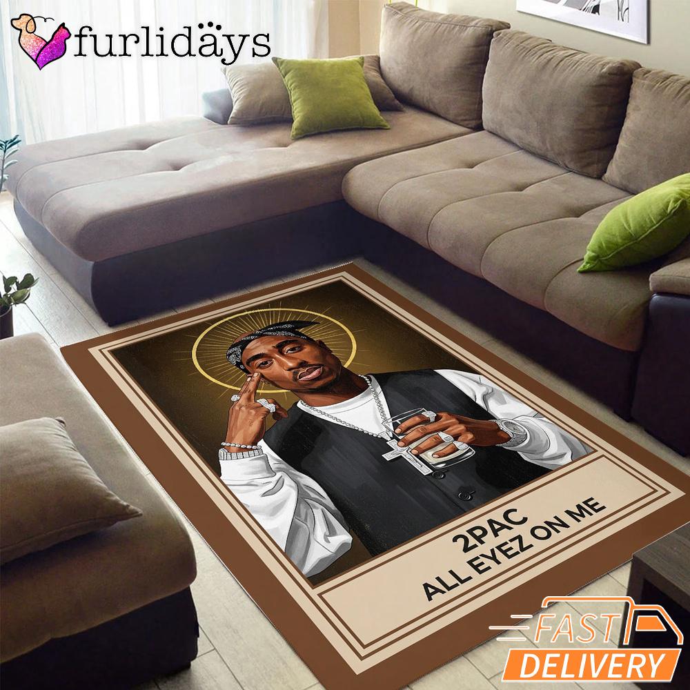 Tupac All Eyes On Me Saint Rectangle Rug Tupac All Eyes On Me Saint Rectangle Rug