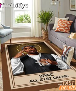 Tupac All Eyes On Me Saint Rectangle Rug