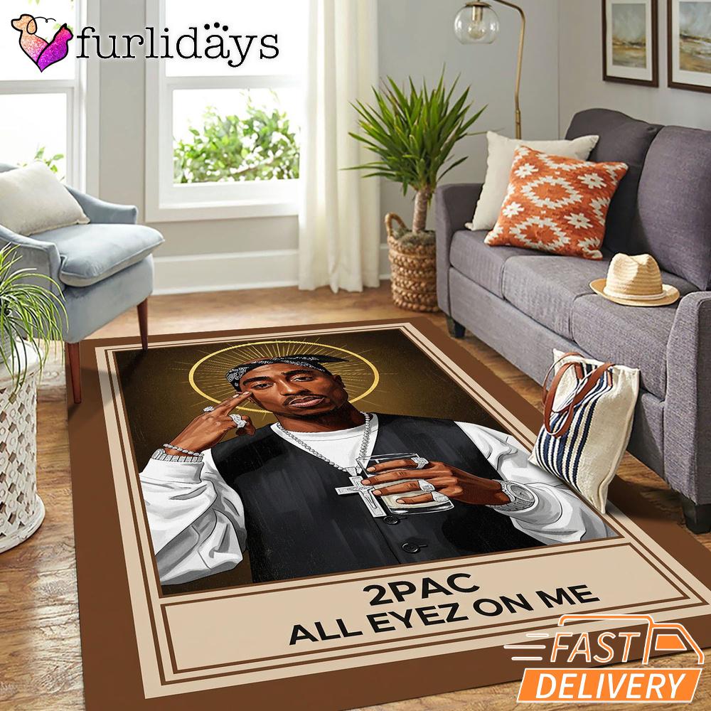 Tupac All Eyes On Me Saint Rectangle Rug Tupac All Eyes On Me Saint Rectangle Rug