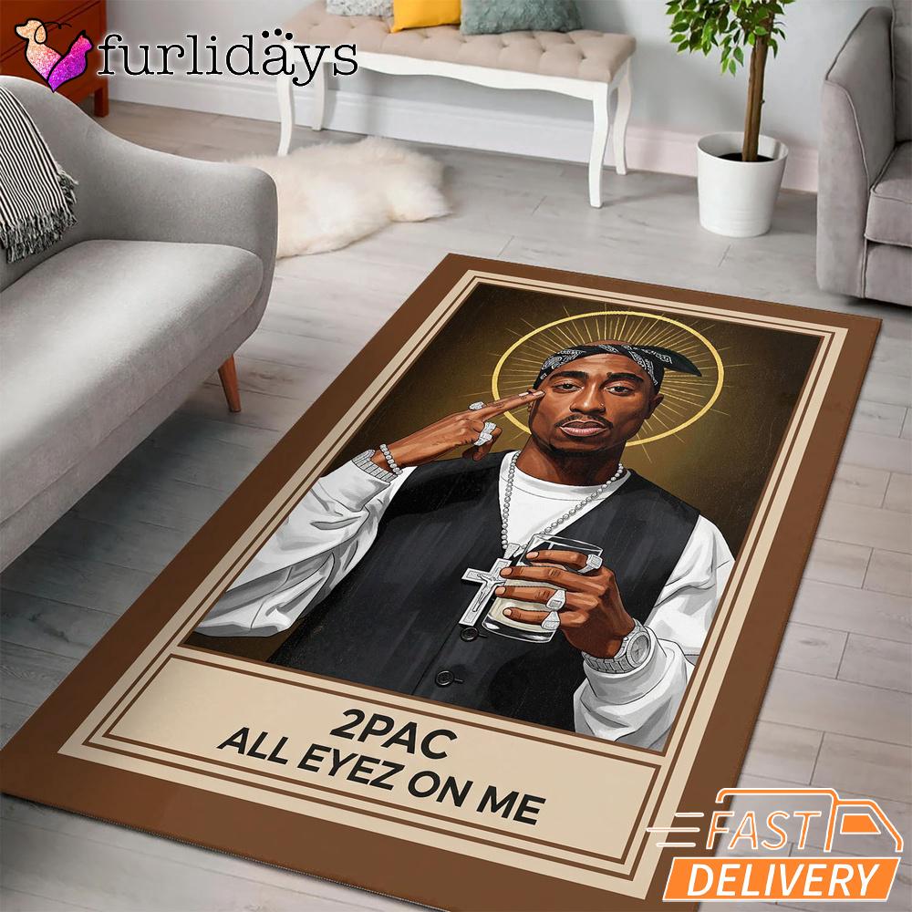Tupac All Eyes On Me Saint Rectangle Rug Tupac All Eyes On Me Saint Rectangle Rug
