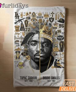 Tupac And Biggie Legend Split Blanket