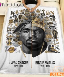 Tupac And Biggie Legend Split Blanket