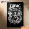Tupac Black White Roses Blanket