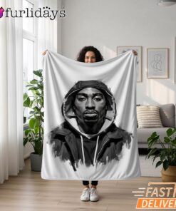 Tupac Blanket Black White
