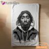 Tupac Blanket Black White