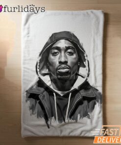 Tupac Blanket Black White