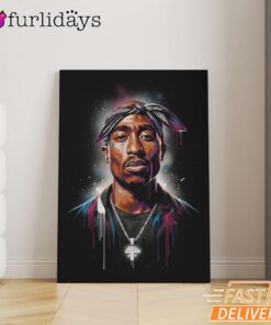Tupac Blue Highlight Art Canvas, Rap Lengends Poster