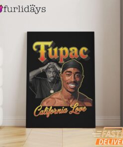 Tupac California Love Classic Canvas, Rap Lengends Poster