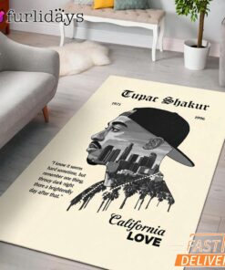 Tupac California Love Sepia Rectangle Rug