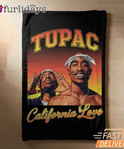 Tupac California Love Sunset Blanket