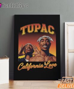 Tupac California Love Sunset Canvas, Rap Lengends Poster