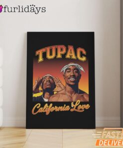 Tupac California Love Sunset Canvas, Rap Lengends Poster