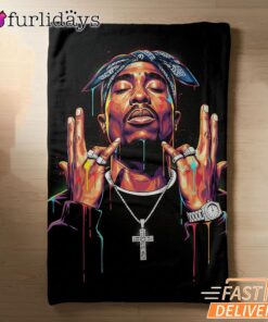 Tupac Cross Glow Blanket