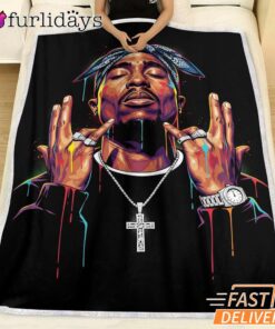 Tupac Cross Glow Blanket
